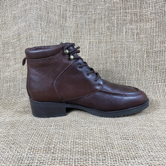 Vintage Lacers Boots Booties Oxfords Brown Leather Ankle Danexx Size 7.5 M - Picture 5 of 11